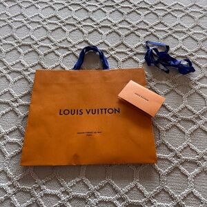 Louis Vuitton Authentic Orange Shopping Bag with receipt holder